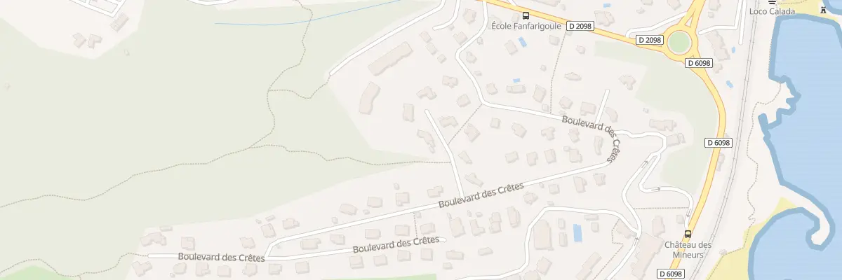 Plan du 77 Bd des Cretes La Napoule à Mandelieu-la-Napoule