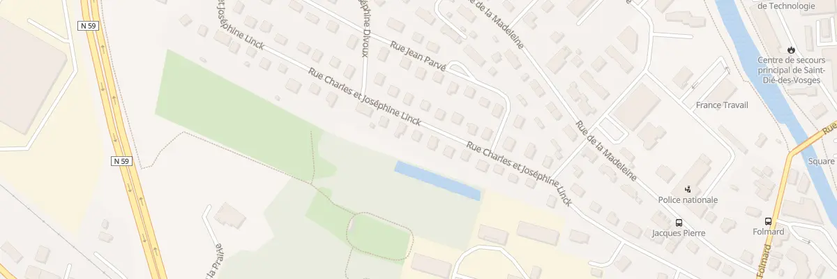 Plan du 25 Rue Charles et Joséphine Linck à Saint-Dié-des-Vosges
