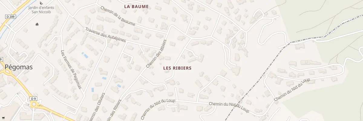Plan du 45 Che des Boeufs à Pégomas