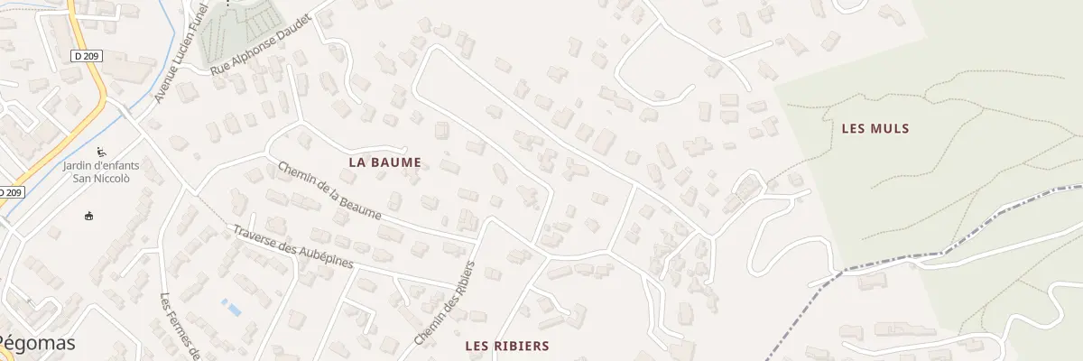 Plan du 418 Che des Chênes à Pégomas