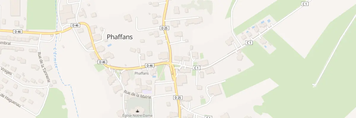 Plan du 1 Rue de Lacollonge à Phaffans