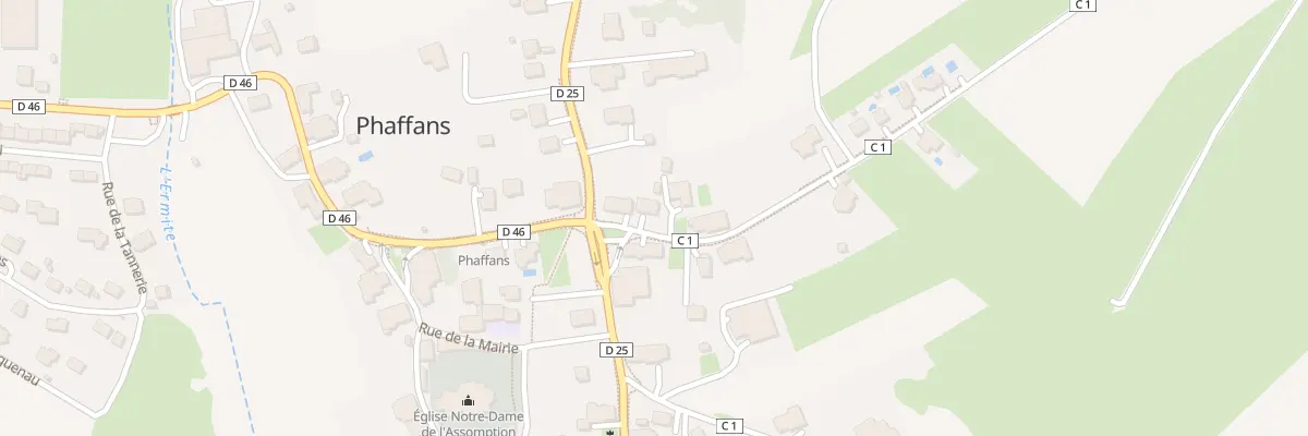 Plan du 1B Rue de Lacollonge à Phaffans