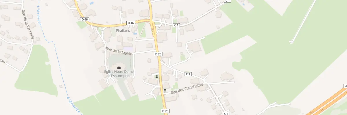 Plan du 1 Rue du Bourbet à Phaffans