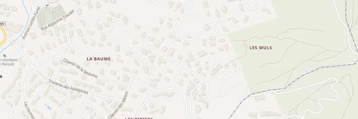 Plan du 507 Che des Chênes à Pégomas