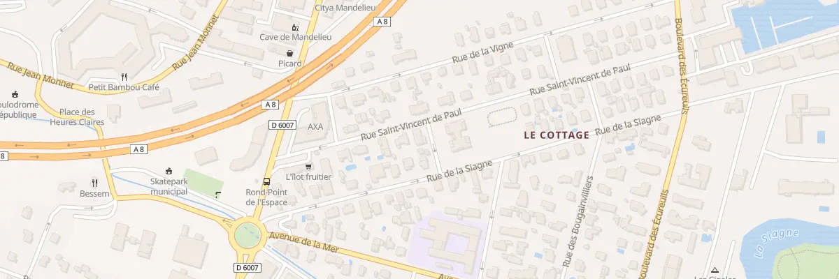 Plan du 170 Rue Saint-Vincent de Paul à Mandelieu-la-Napoule