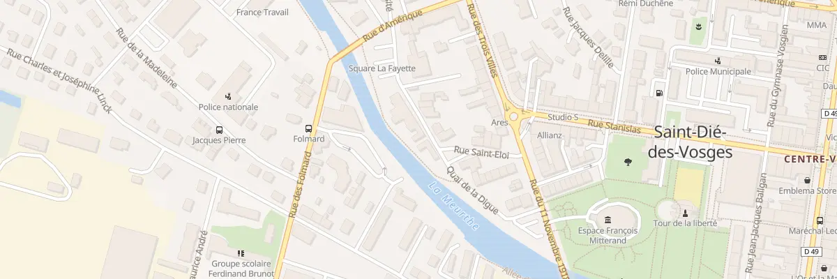 Plan du 11 Quai de la Digue à Saint-Dié-des-Vosges