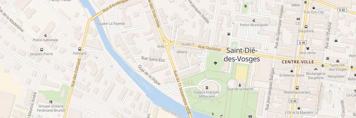 Plan du 12 Rue du 11 Novembre 1918 à Saint-Dié-des-Vosges