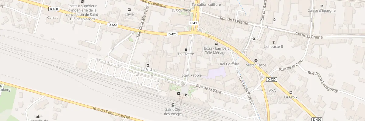 Plan du 8 Rue Gambetta à Saint-Dié-des-Vosges