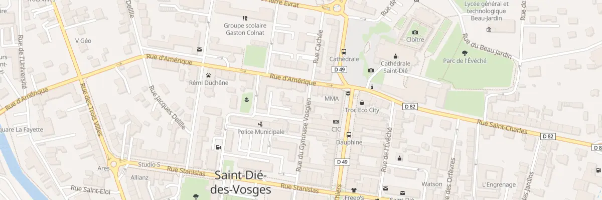 Plan du 11 Rue du Gymnase Vosgien à Saint-Dié-des-Vosges