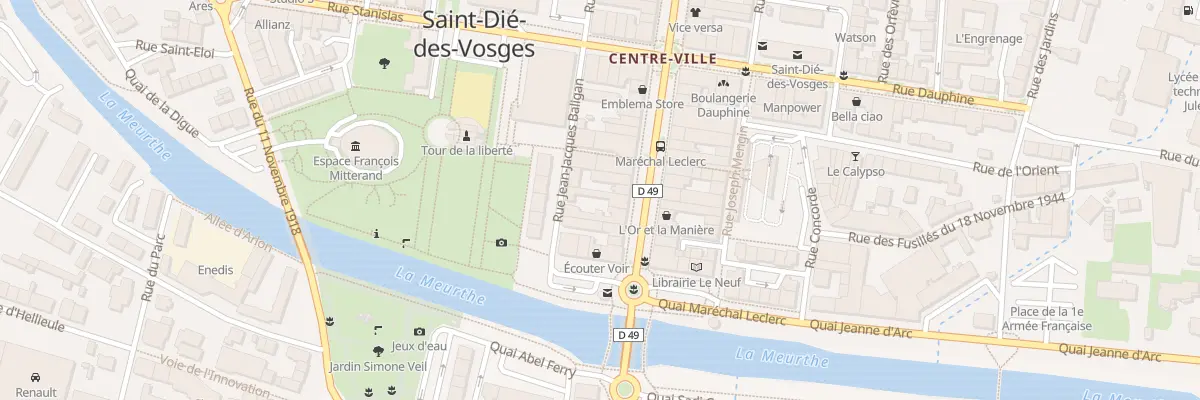 Plan du 9 Rue Thiers à Saint-Dié-des-Vosges