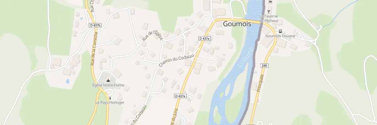 Plan du 1 Rue de l’Eglise à Goumois