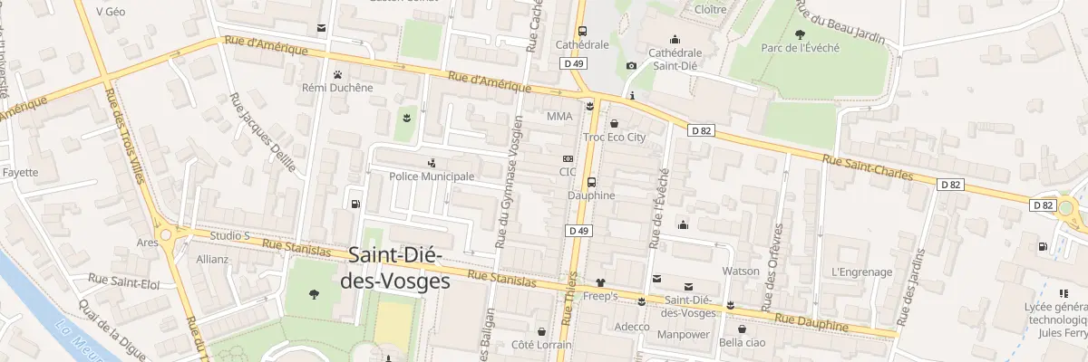 Plan du 47 Rue Thiers à Saint-Dié-des-Vosges