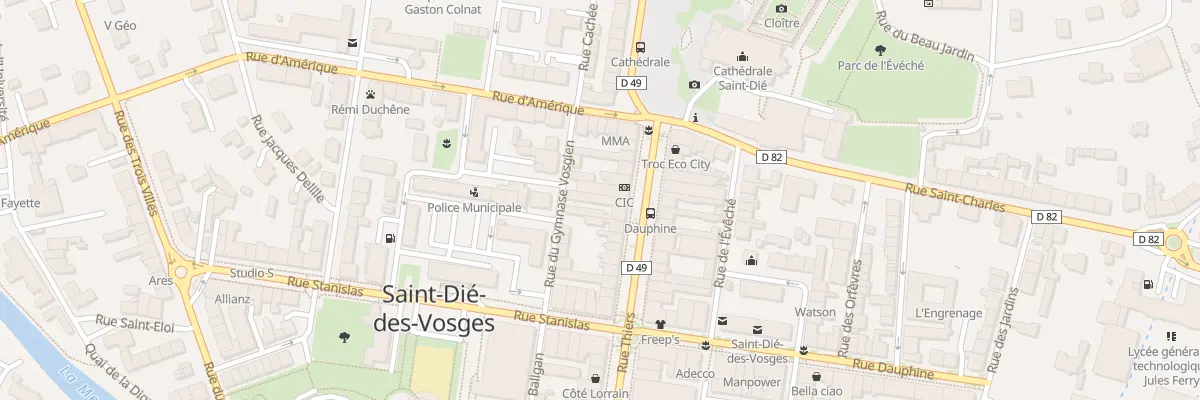 Plan du 49 Rue Thiers à Saint-Dié-des-Vosges