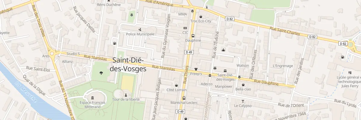 Plan du 33 Rue Thiers à Saint-Dié-des-Vosges