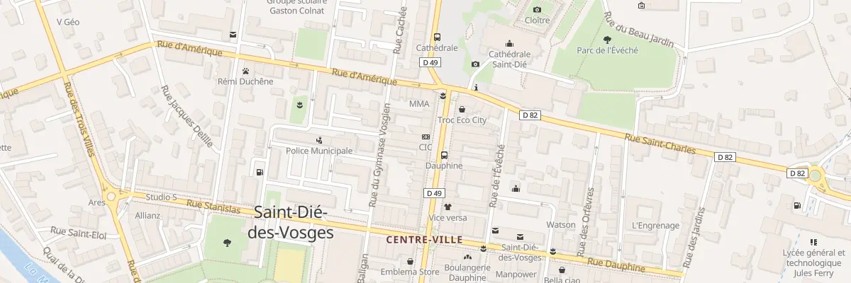 Plan du 51 Rue Thiers à Saint-Dié-des-Vosges