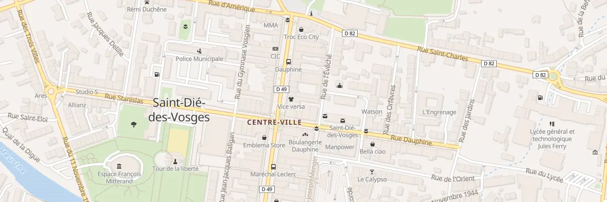 Plan du 40 Rue Thiers à Saint-Dié-des-Vosges
