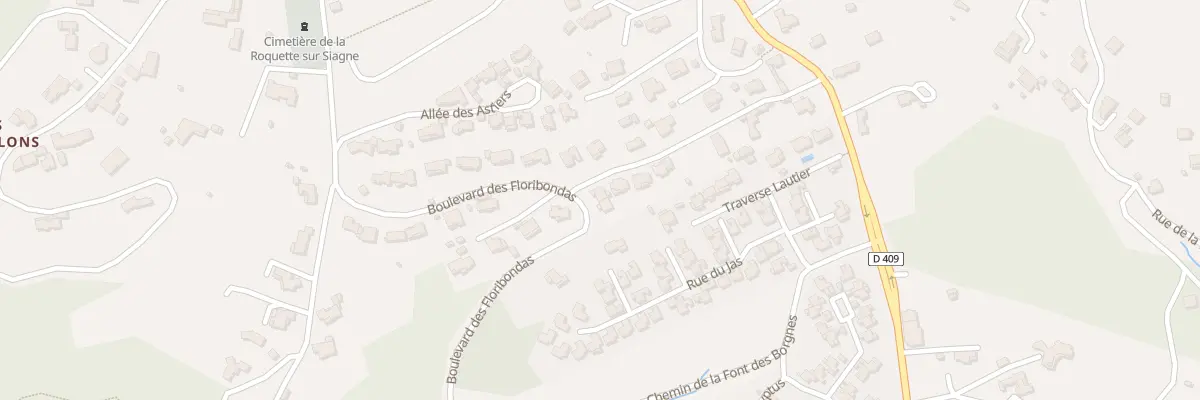 Plan du 409 Bd des Floribondas à La Roquette-sur-Siagne