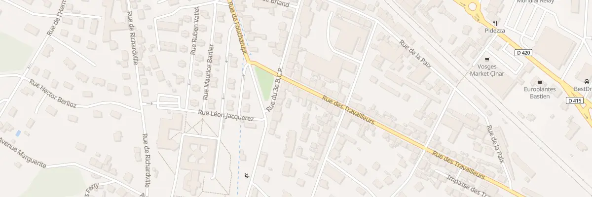 Plan du 6 Rue des Travailleurs à Saint-Dié-des-Vosges