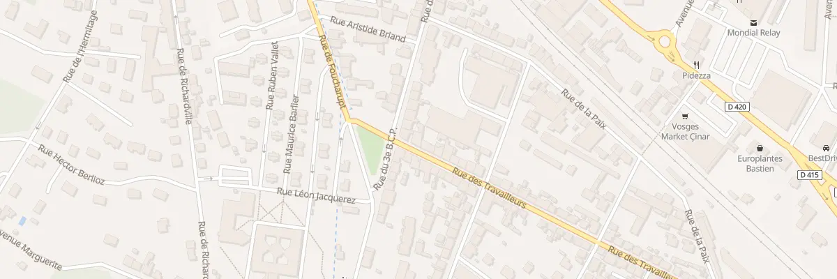 Plan du 3 Rue des Travailleurs à Saint-Dié-des-Vosges