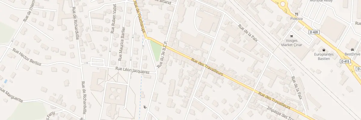 Plan du 8 Rue des Travailleurs à Saint-Dié-des-Vosges
