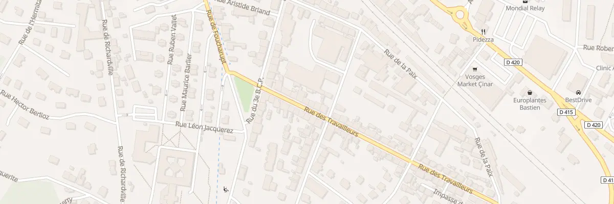 Plan du 11 Rue des Travailleurs à Saint-Dié-des-Vosges