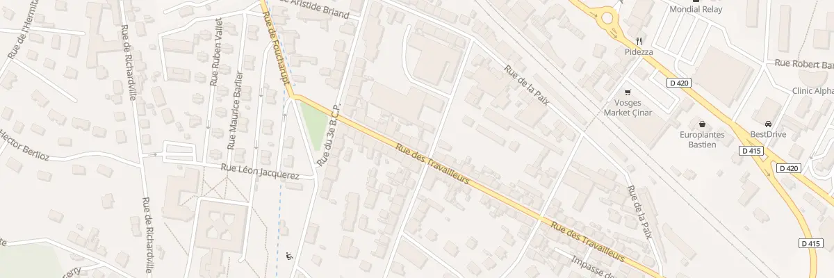 Plan du 15 Rue des Travailleurs à Saint-Dié-des-Vosges