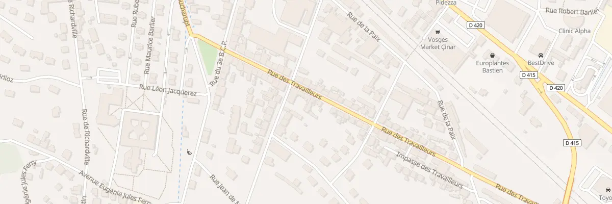 Plan du 26 Rue des Travailleurs à Saint-Dié-des-Vosges