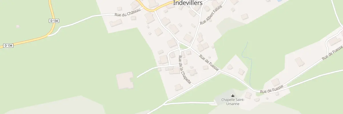 Plan du 2 Rue Ulysse Frossard à Indevillers