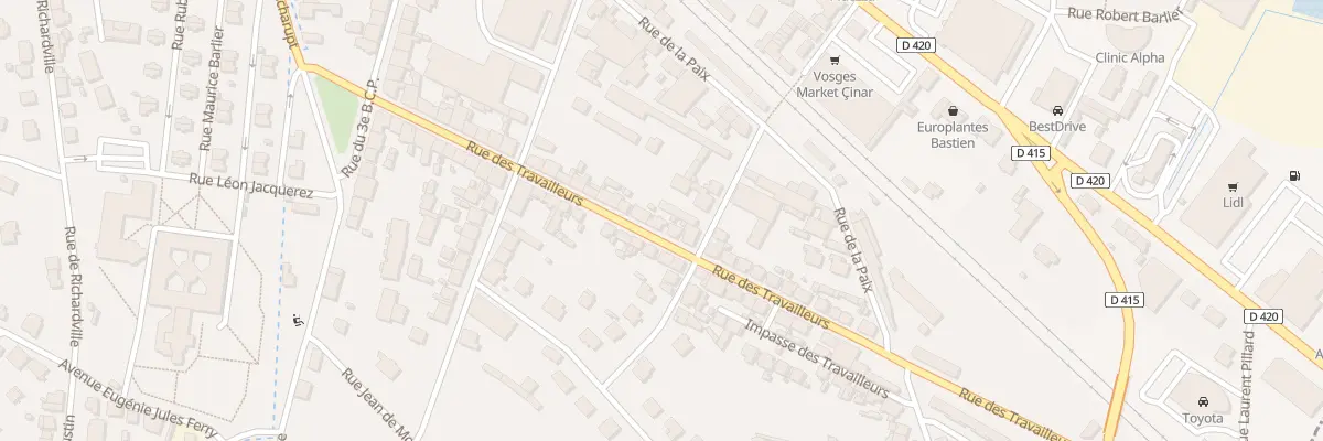Plan du 35 Rue des Travailleurs à Saint-Dié-des-Vosges
