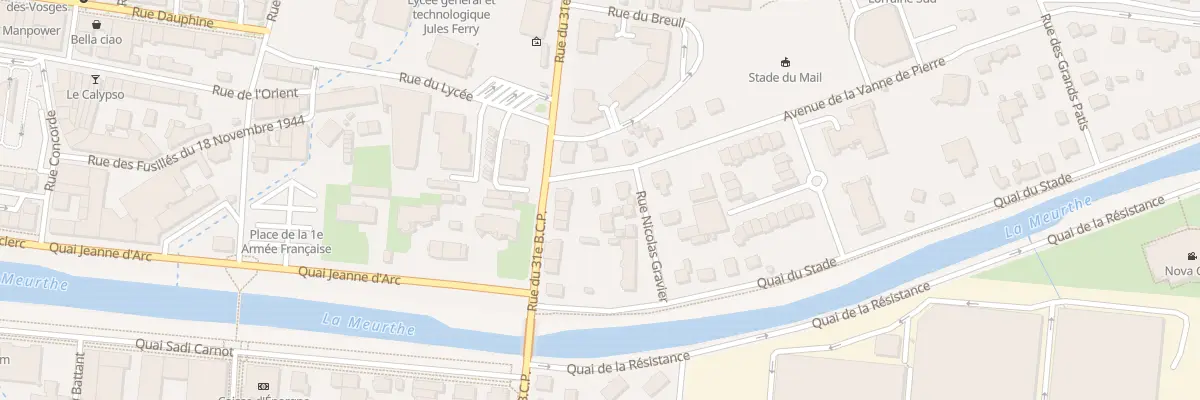 Plan du 2T Av de la Vanne de Pierre à Saint-Dié-des-Vosges