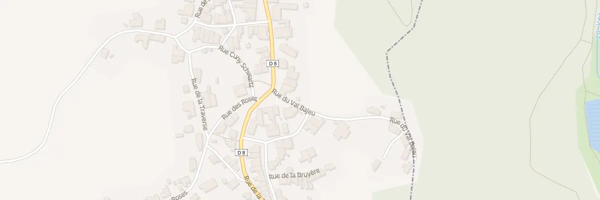 Plan du 9001 Rue du Bajeu à Petitmont