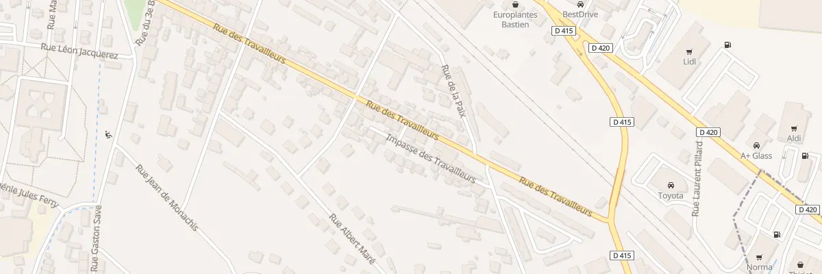 Plan du 56 Rue des Travailleurs à Saint-Dié-des-Vosges