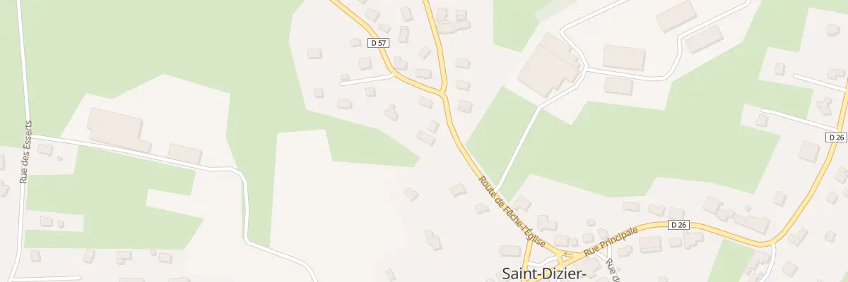 Plan du 9 Rte de Feche l’Eglise à Saint-Dizier-l’Évêque