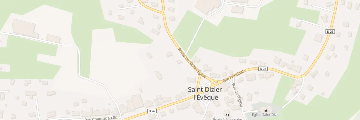 Plan du 3 Rte de Feche l’Eglise à Saint-Dizier-l’Évêque