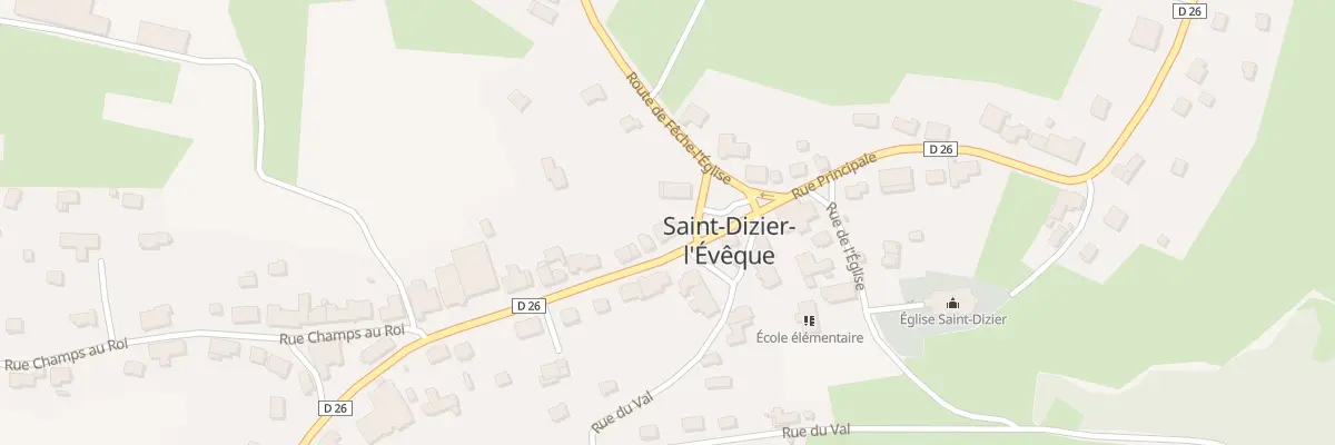 Plan du 26 Rue Principale à Saint-Dizier-l’Évêque