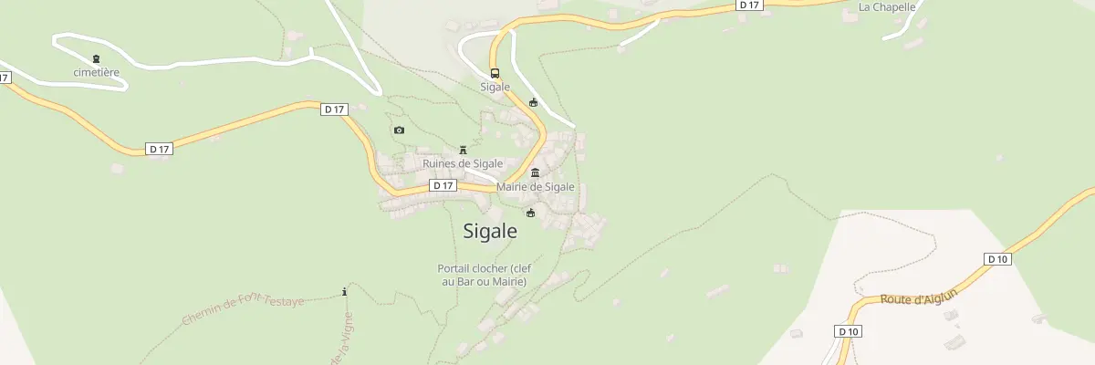 Plan du 2 Rue de la Baragne à Sigale