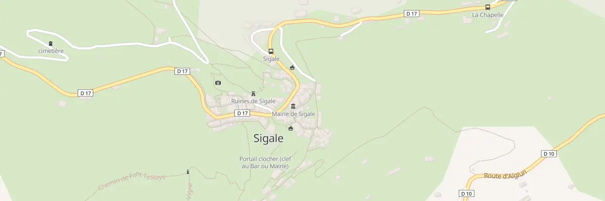 Plan du 1 Rue de la Baragne à Sigale