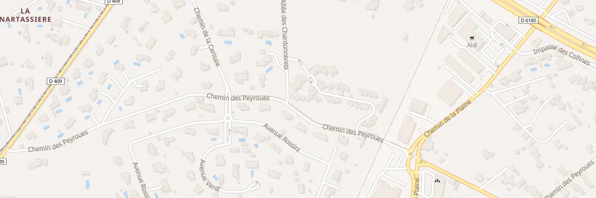 Plan du 1642 Che des Peyroues à Mougins