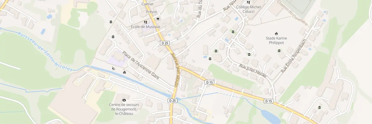 Plan du 25 Rue Jean Moulin à Rougemont-le-Château