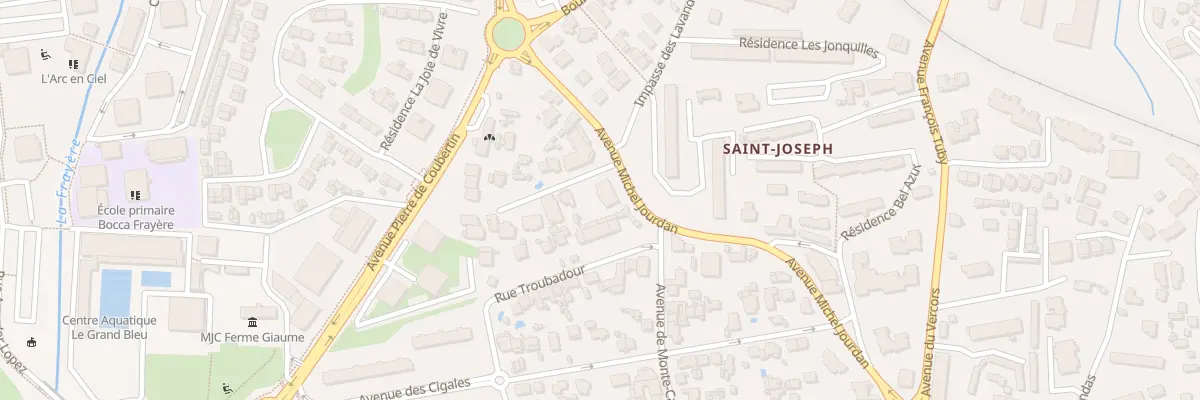 Plan du 95 Av Michel Jourdan à Cannes