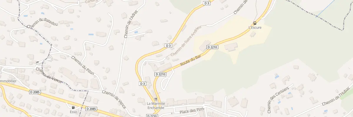 Plan du 157 Rte du Bar à Châteauneuf-Grasse