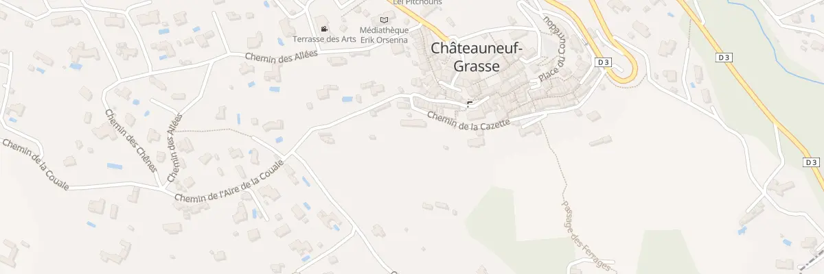 Plan du 9001F Che de la Cazette à Châteauneuf-Grasse