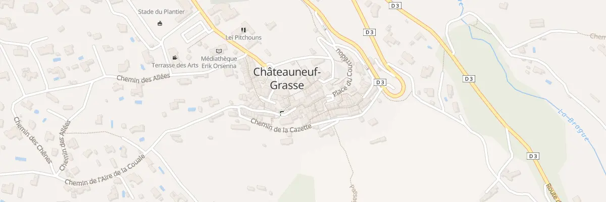 Plan du 3 Rue du Baou à Châteauneuf-Grasse