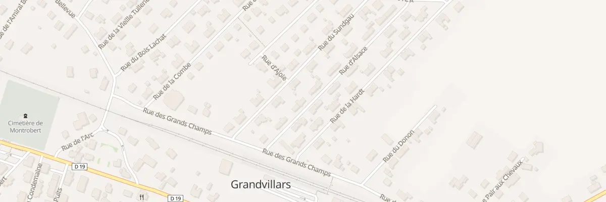 Plan du 8 Rue d’Alsace à Grandvillars