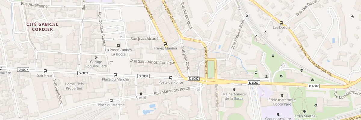 Plan du 6 Av Michel Jourdan à Cannes