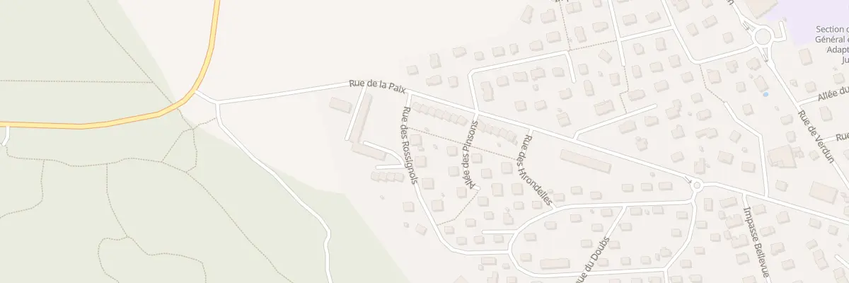 Plan du 16 Rue des Rossignols à Delle