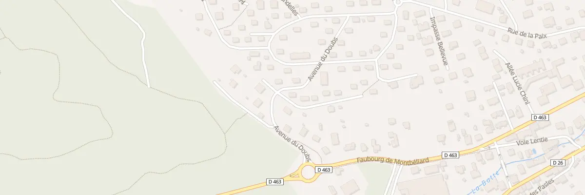 Plan du 5 All des Merles à Delle