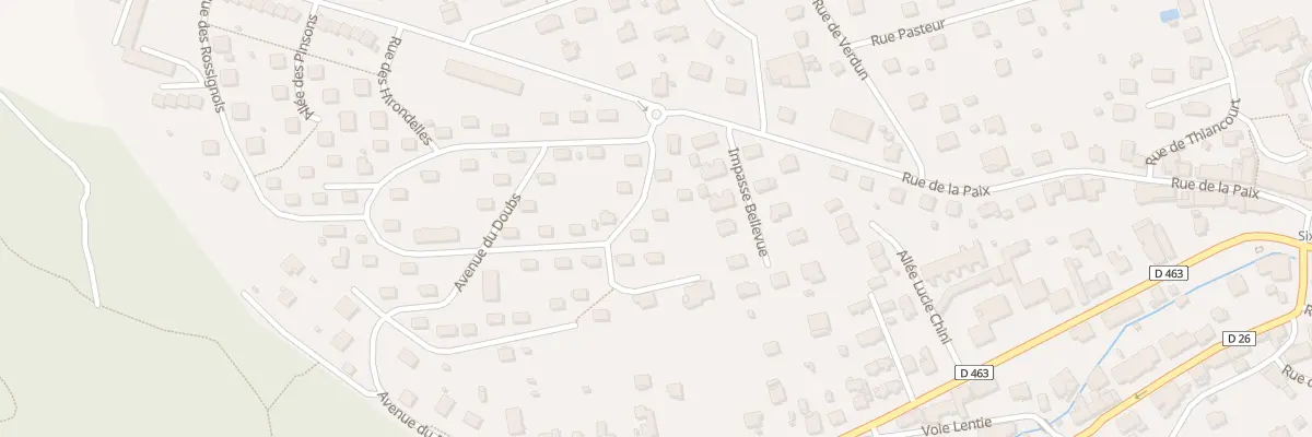 Plan du 26 Bd sur la Vigne à Delle