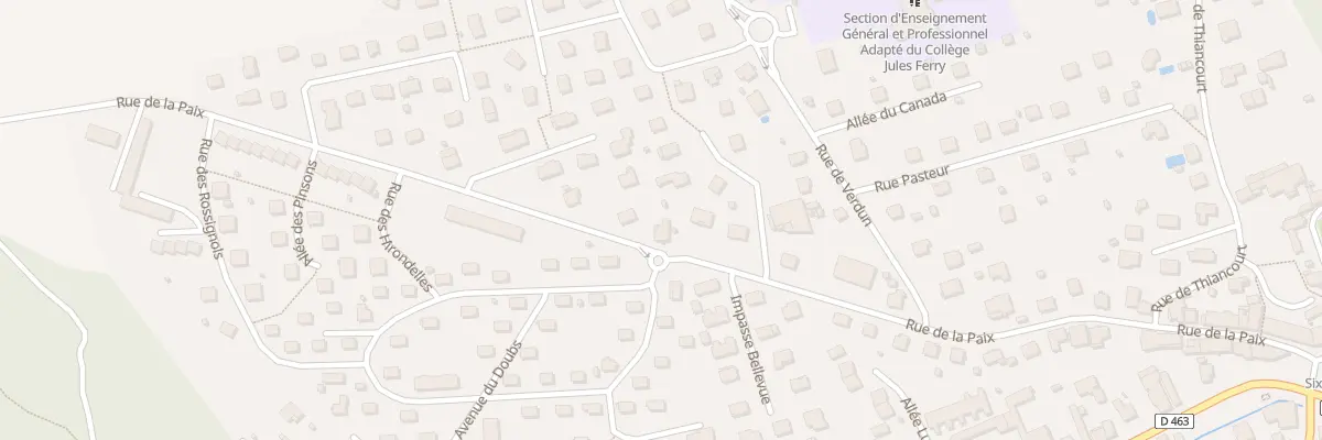 Plan du 38 Rue de la Paix à Delle