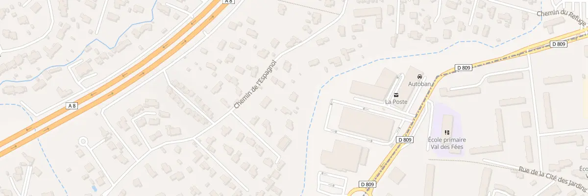Plan du 1015 Che de l’Espagnol à Mougins